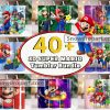 40 Super Mario Tumbler Png Bundle, 20oz Skinny Tumbler