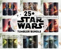 25 Star Wars Tumbler Png Bundle, 20 Oz Tumbler Wrap