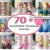 70 Princess Tumbler Png Bundle, Princess Tumbler