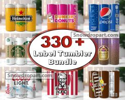 330 Label Tumbler Png Bundle, Soda, Beer Tumbler