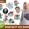 900 Minecraft Svg Bundle, Minecraft Birthday, Creeper Svg